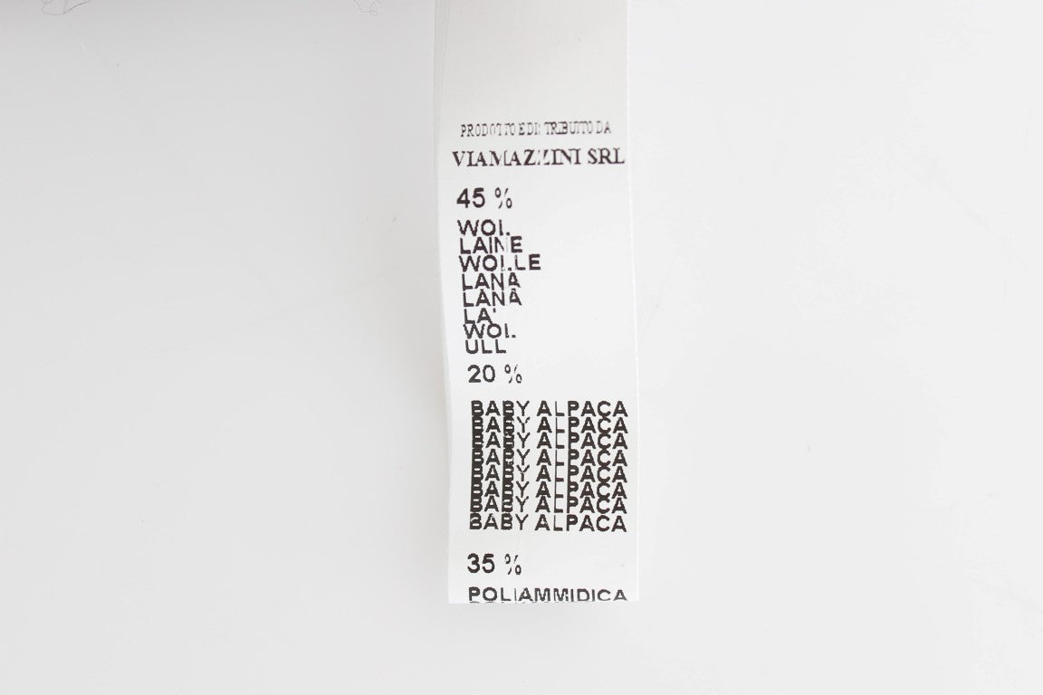 Ermanno Scervino Grauer Strickjackenpullover aus Wolle