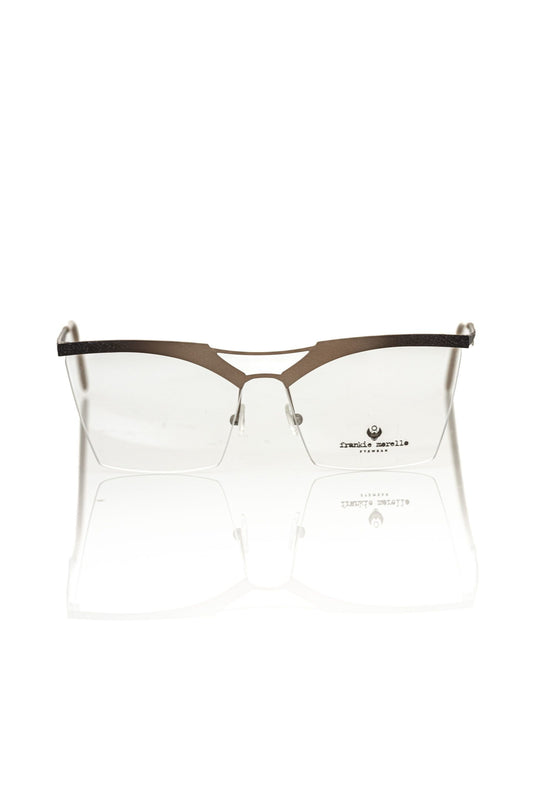 Frankie Morello Gold Metallic Women's Frame Eyeglasses