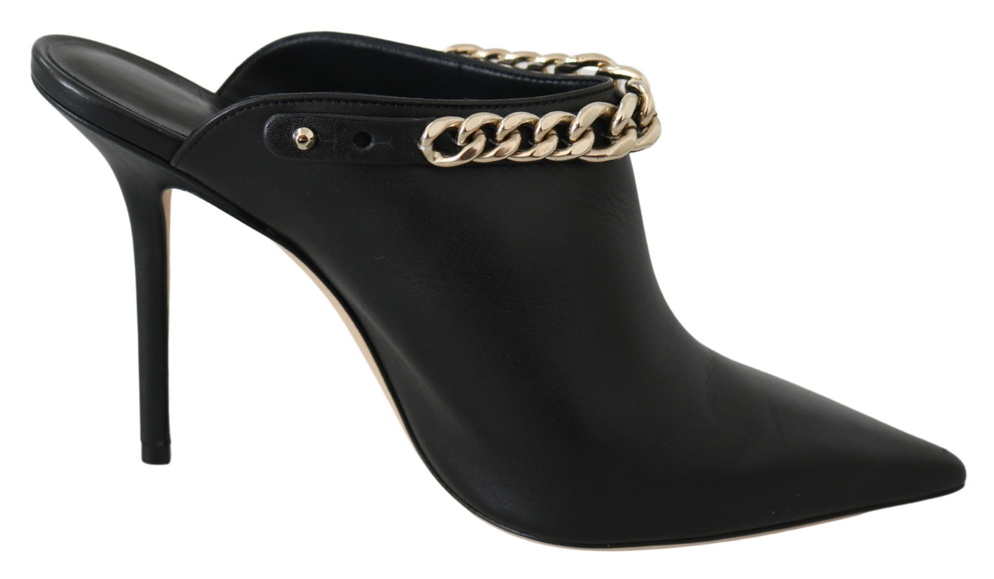 Jimmy Choo Elegante Pumps aus schwarzgoldenem Leder