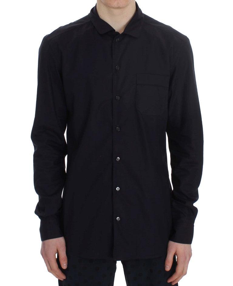 Dolce &amp; Gabbana Lila gestreiftes Pyjama-Lounge-Shirt aus Baumwolle