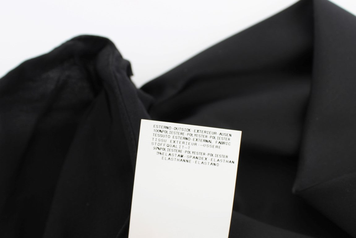 Exte Schwarze Wickelbluse mit Halsausschnitt