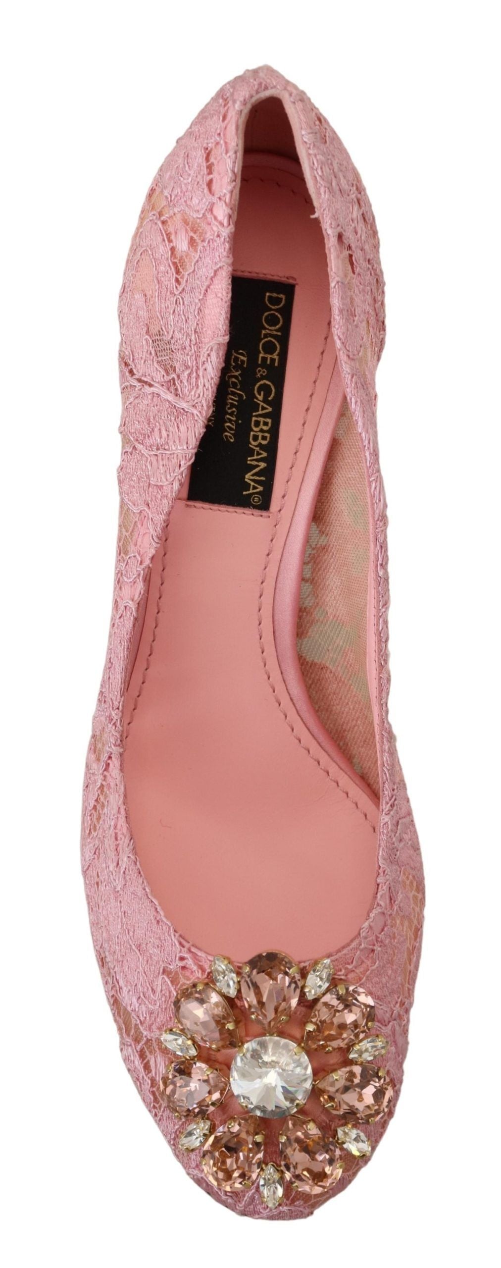 Dolce &amp; Gabbana – Rosa Taormina-Pumps mit Kristallspitze in Pastellfarben