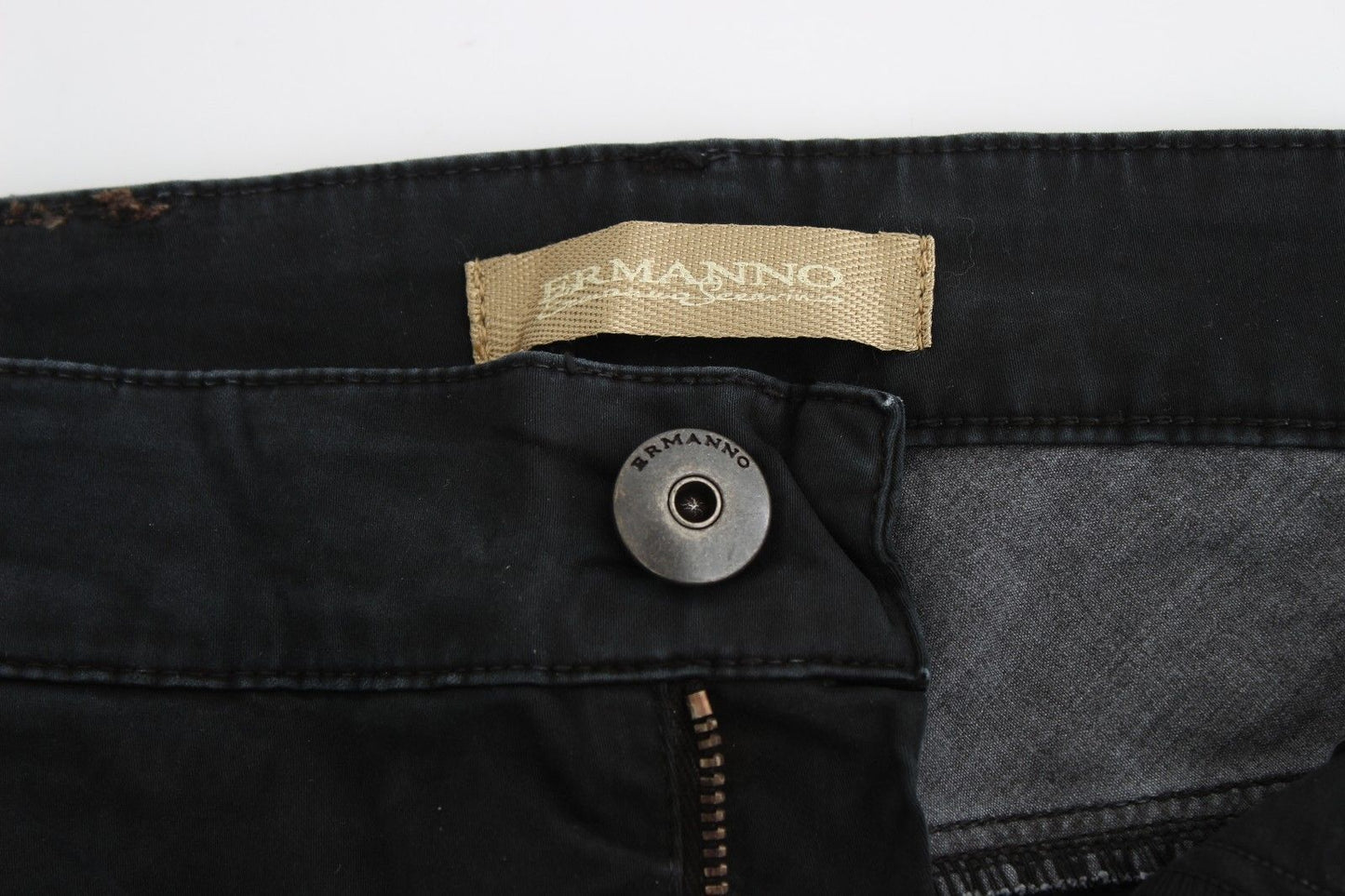Ermanno Scervino Blaue Slim Jeans Denim Hose Skinny Leg Straight