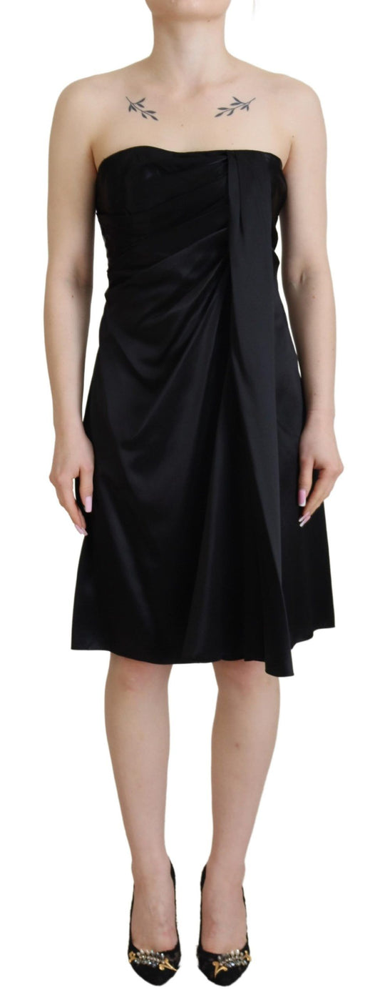 Dolce &amp; Gabbana – Kurzes Mini-Partykleid aus schwarzer Seide
