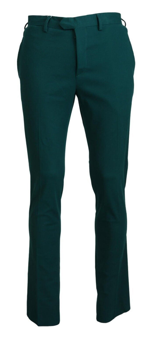 BENCIVENGA Grüne Straight Fit Herren Formelle Hose