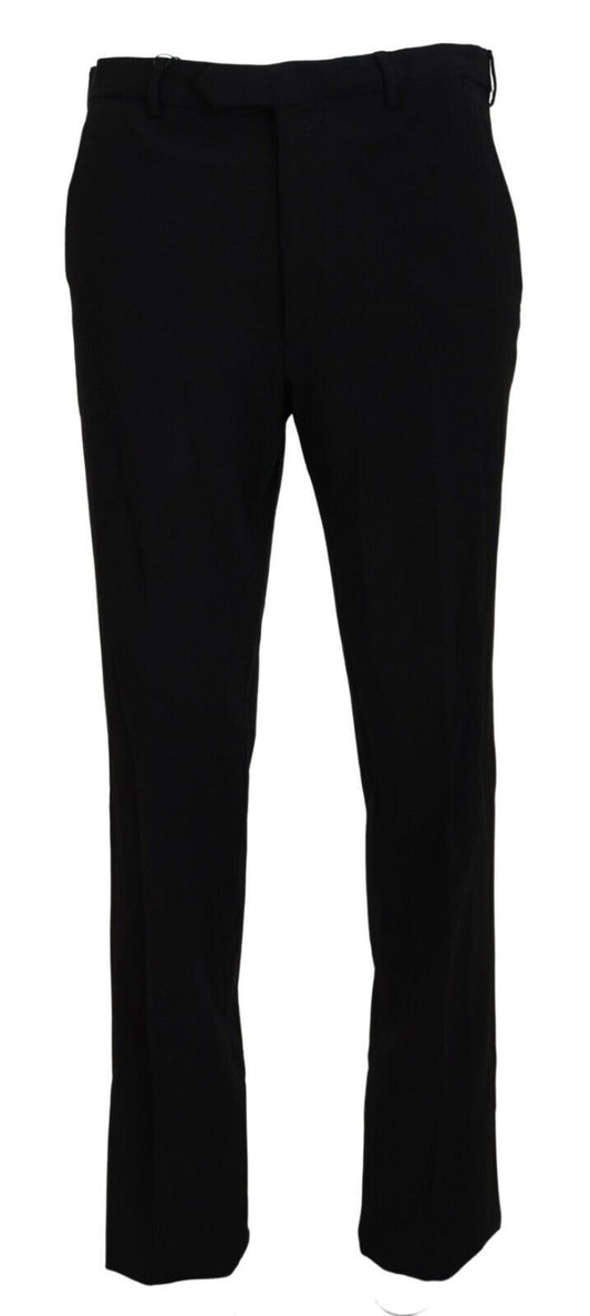 BENCIVENGA Schwarze Straight Fit Herren Formelle Hose