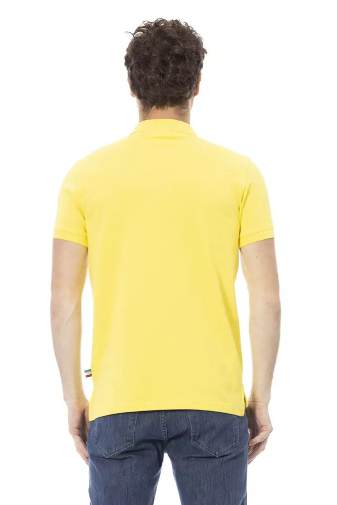 Baldinini Trend Gelbes Herren-Poloshirt aus Baumwolle