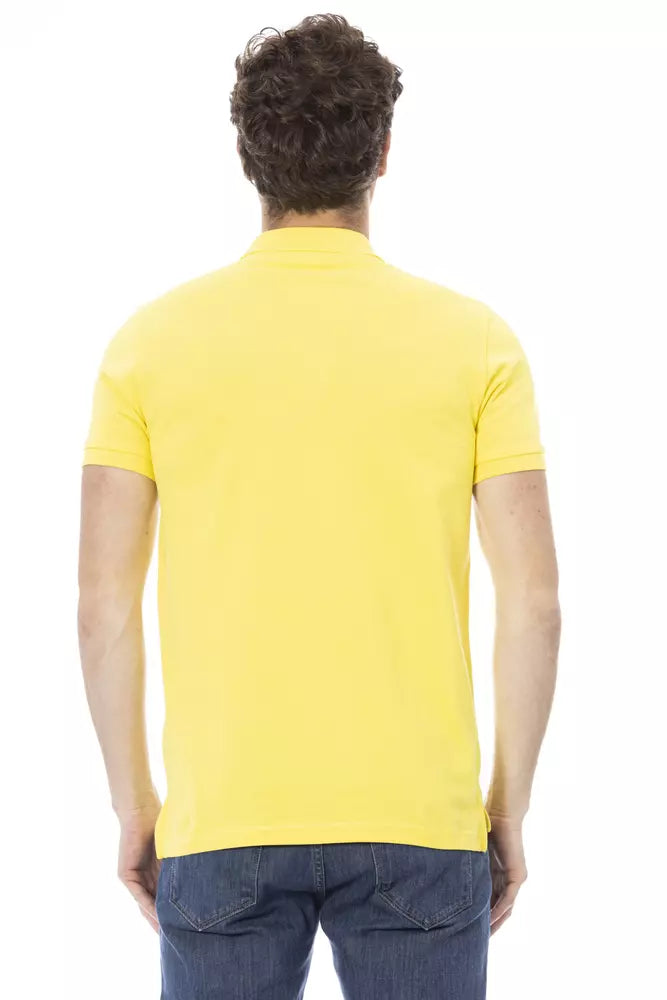Baldinini Trend Gelbes Herren-Poloshirt aus Baumwolle