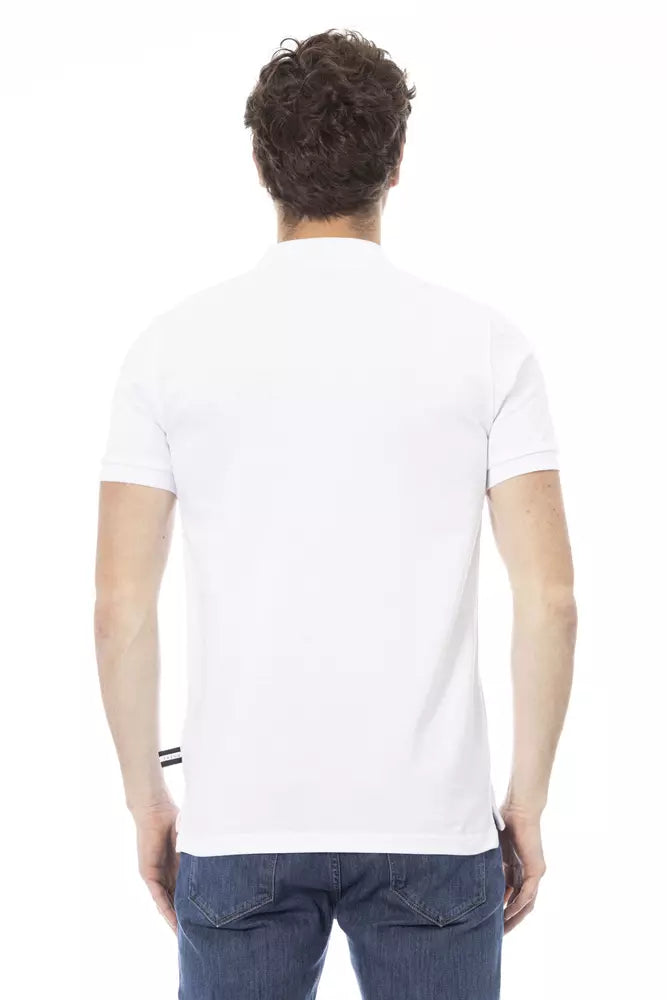 Baldinini Trend Weißes Herren-Poloshirt aus Baumwolle