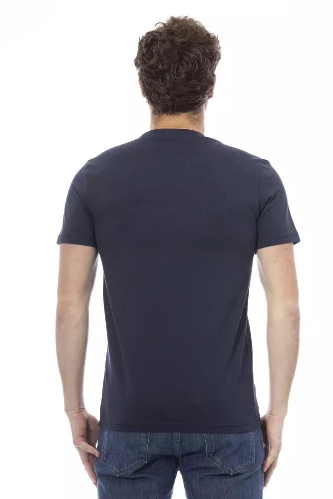 Baldinini Trend Herren T-Shirt aus blauer Baumwolle