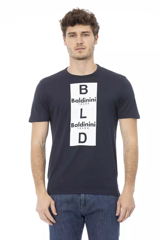 Baldinini Trend Herren T-Shirt aus blauer Baumwolle