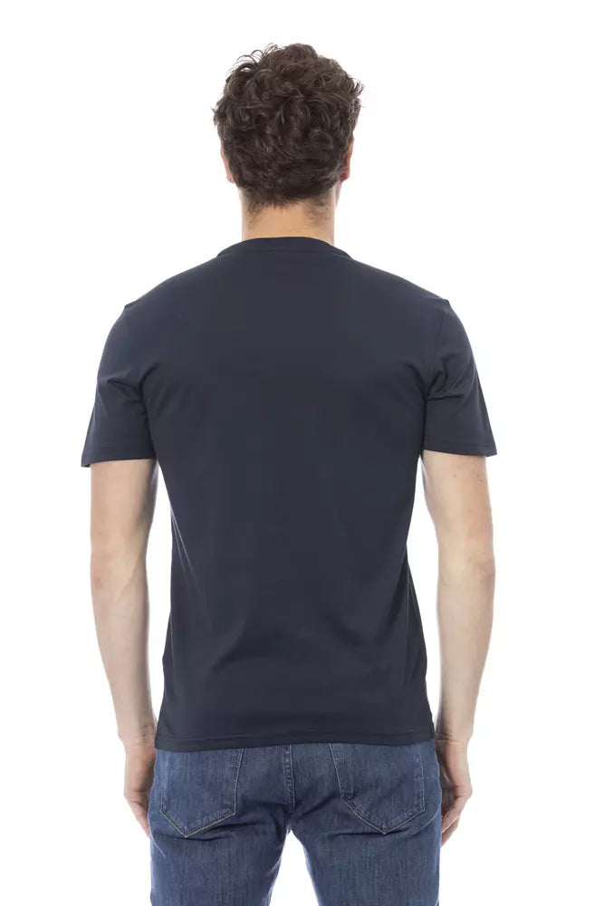 Baldinini Trend Herren T-Shirt aus blauer Baumwolle