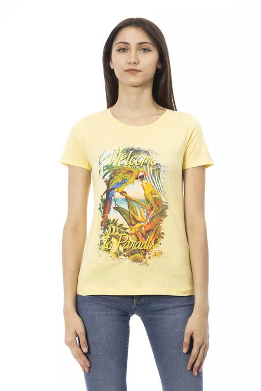 Trussardi Action „Gelbes Baumwoll-Damen-T-Shirt“