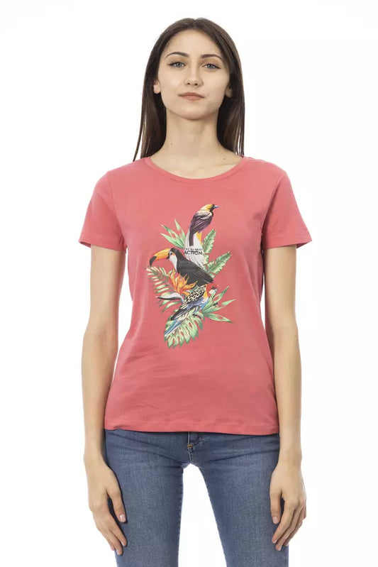 Trussardi Action Mehrfarbiges Damen-T-Shirt aus Baumwolle