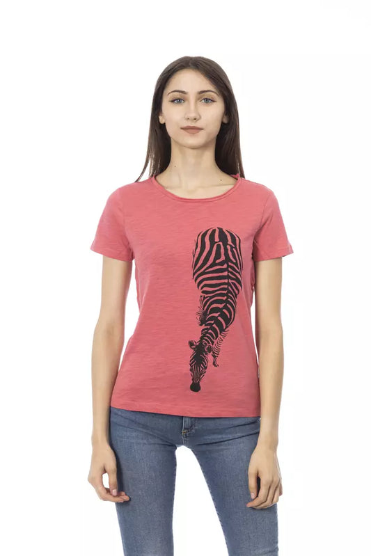 Trussardi Action Mehrfarbiges Damen-T-Shirt aus Baumwolle