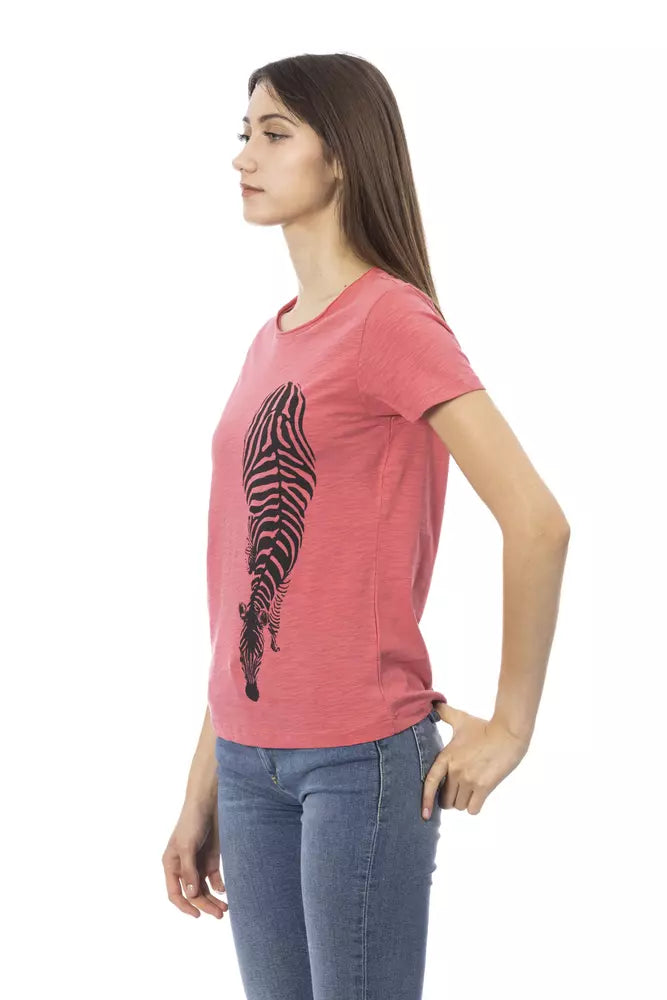 Trussardi Action Mehrfarbiges Damen-T-Shirt aus Baumwolle