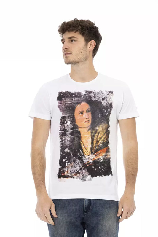 Trussardi Action Weißes Baumwoll-T-Shirt für Herren