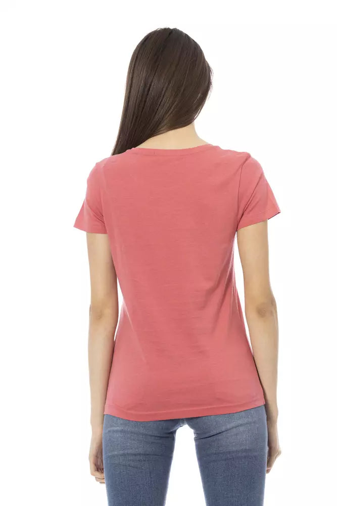Trussardi Action Mehrfarbiges Damen-T-Shirt aus Baumwolle