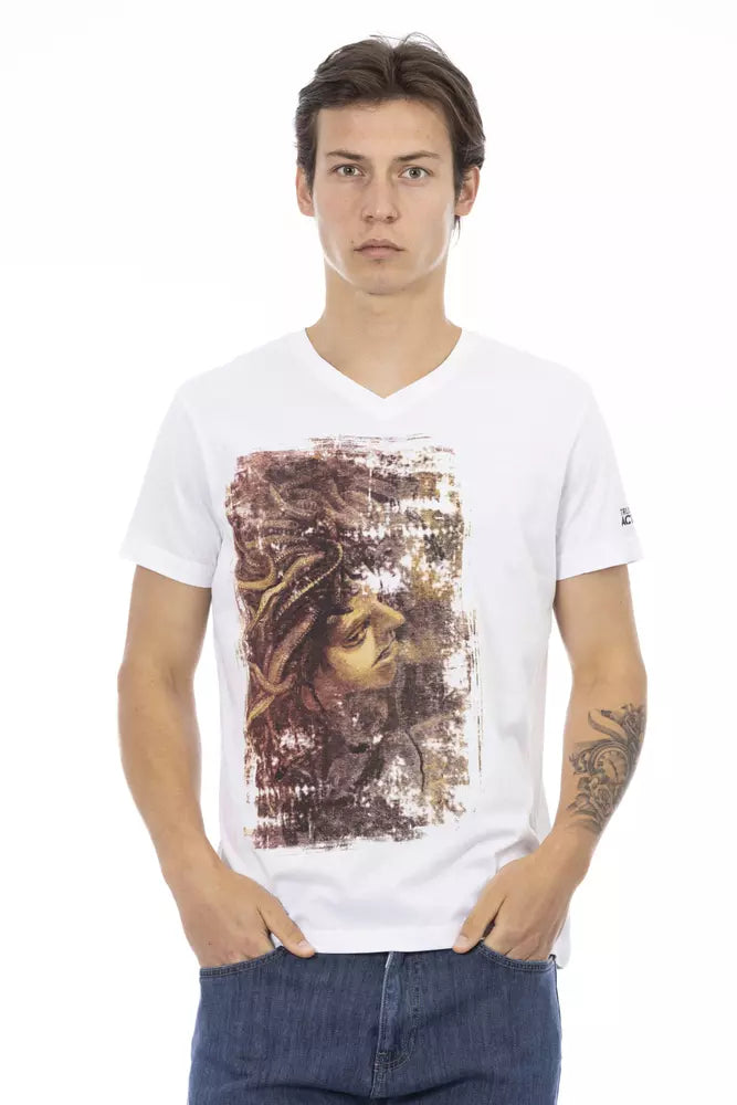 Trussardi Action Weißes Baumwoll-T-Shirt für Herren