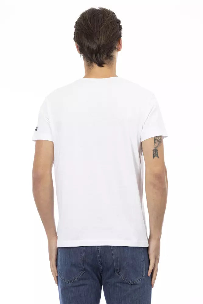 Trussardi Action Weißes Baumwoll-T-Shirt für Herren