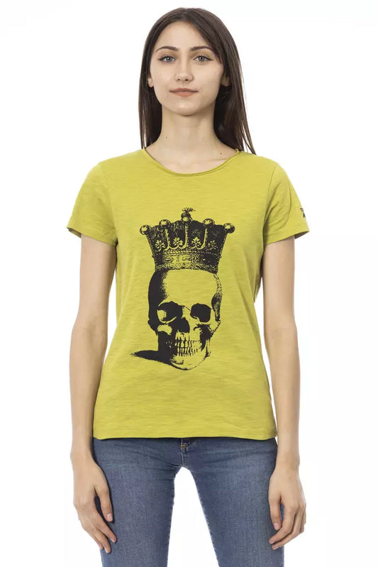 Trussardi Action Grünes Baumwoll-T-Shirt für Damen