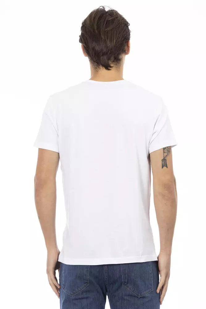 Trussardi Action Weißes Baumwoll-T-Shirt für Herren