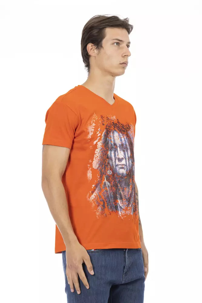 Trussardi Action Orange Baumwoll-Herren-T-Shirt