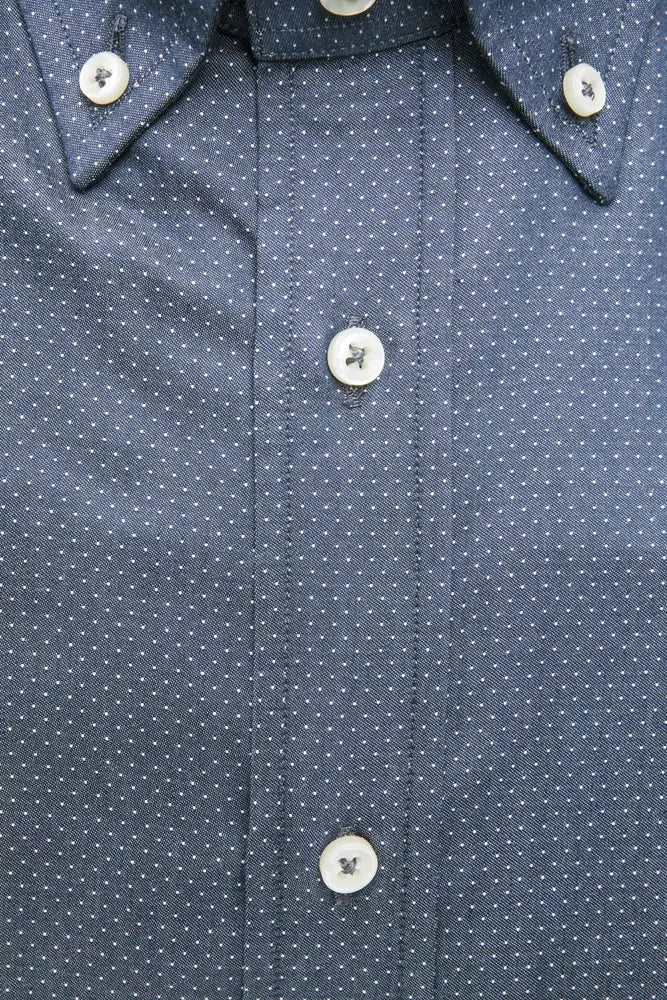 Robert Friedman Herrenhemd aus blauer Baumwolle