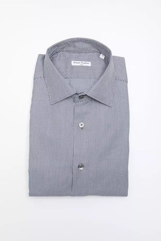 Robert Friedman Herrenhemd aus blauer Baumwolle