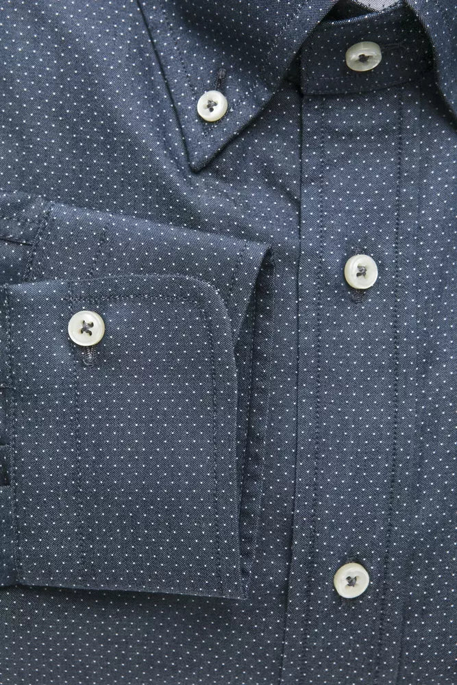 Robert Friedman Herrenhemd aus blauer Baumwolle