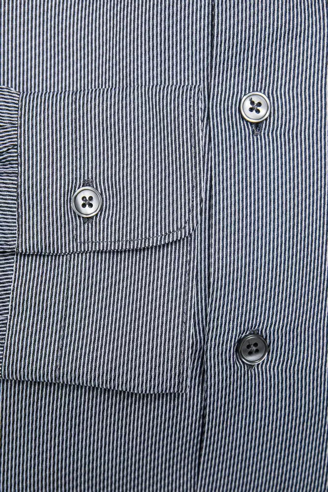 Robert Friedman Herrenhemd aus blauer Baumwolle