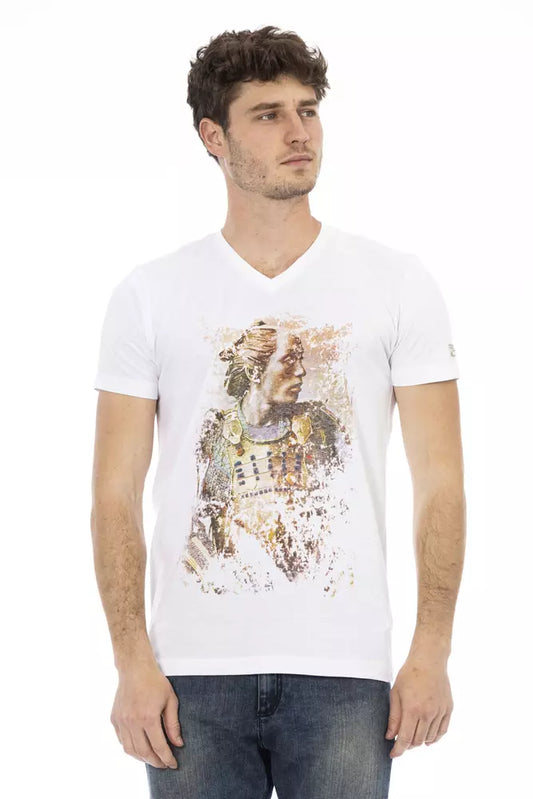Trussardi Action Weißes Baumwoll-T-Shirt für Herren