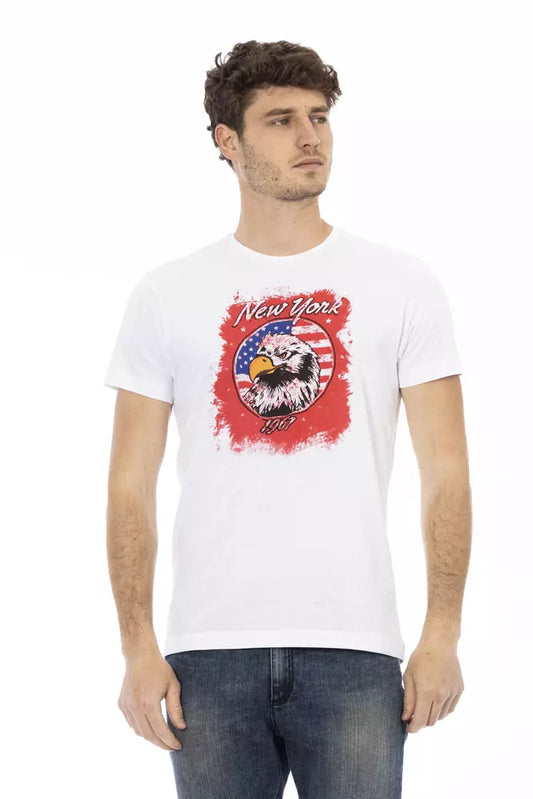 Trussardi Action Weißes Baumwoll-T-Shirt für Herren