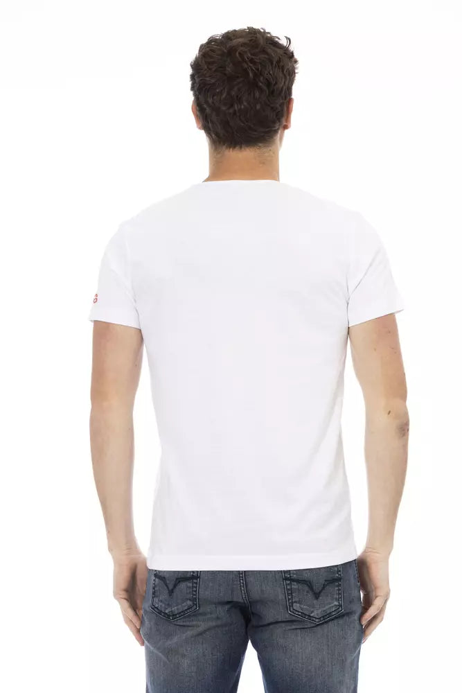 Trussardi Action Weißes Baumwoll-T-Shirt für Herren