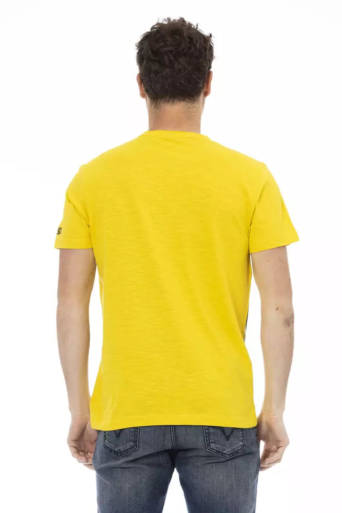 Trussardi Action Gelbes Baumwoll-T-Shirt für Herren