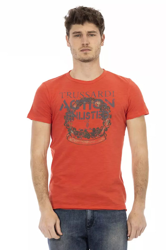 Trussardi Action Herren-T-Shirt aus roter Baumwolle