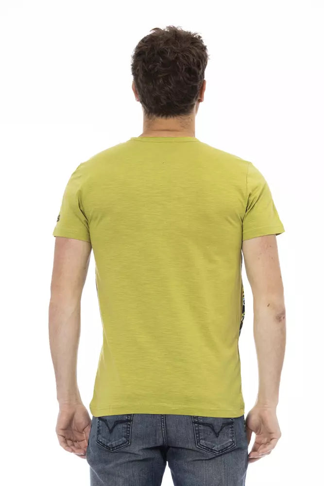 Trussardi Action Grünes Baumwoll-T-Shirt für Herren