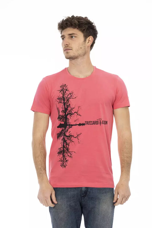 Trussardi Action Mehrfarbiges Herren-T-Shirt aus Baumwolle