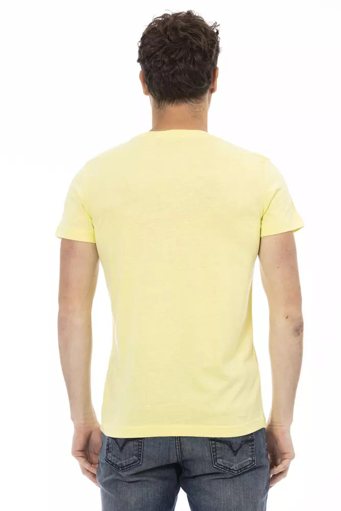 Trussardi Action Gelbes Baumwoll-T-Shirt für Herren