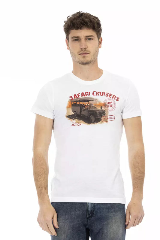 Trussardi Action Weißes Baumwoll-T-Shirt für Herren