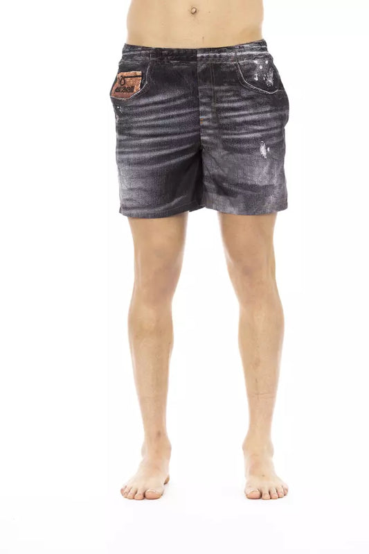 Just Cavalli Schwarze Polyester-Badeshorts für Herren