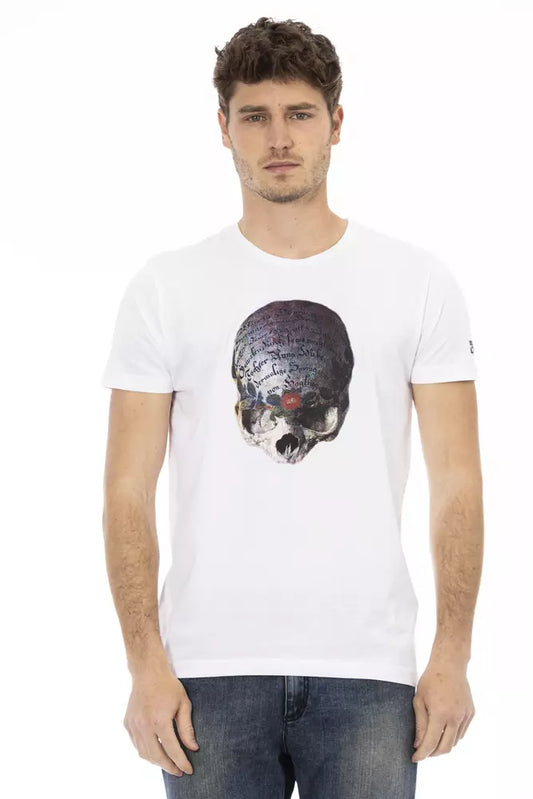 Trussardi Action Herren-T-Shirt aus weißer Baumwolle