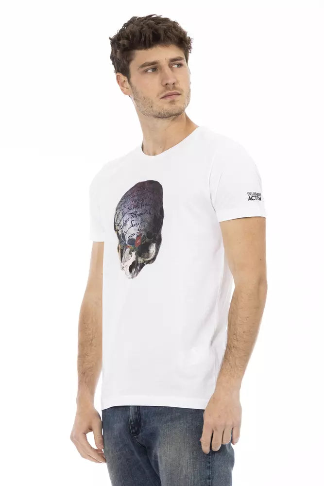 Trussardi Action Herren-T-Shirt aus weißer Baumwolle