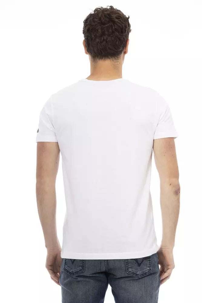 Trussardi Action Herren-T-Shirt aus weißer Baumwolle
