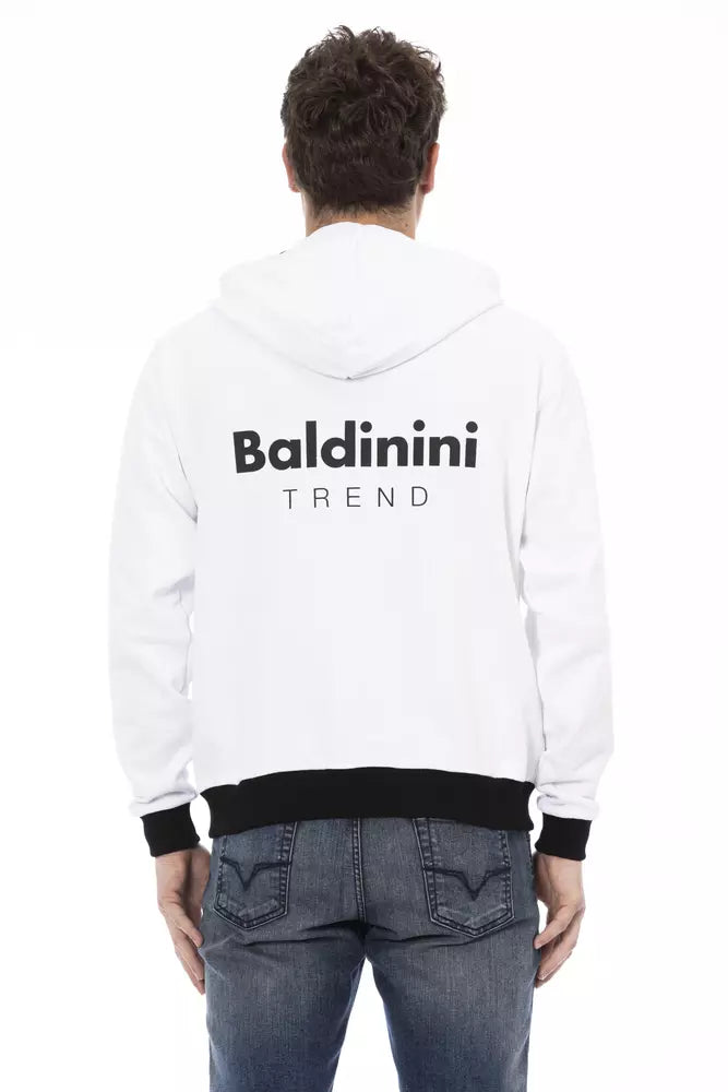 Baldinini Trend Weißer Baumwollpullover für Herren