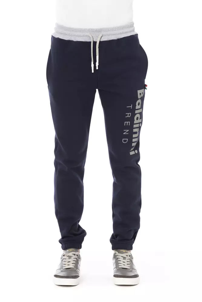 Baldinini Trend Blaue Herren-Sporthose aus Baumwolle