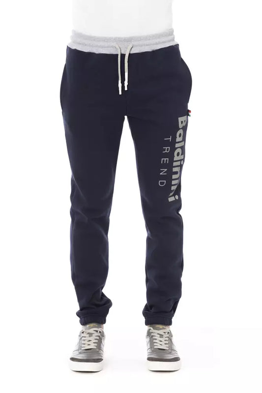 Baldinini Trend Blaue Herren-Sporthose aus Baumwolle