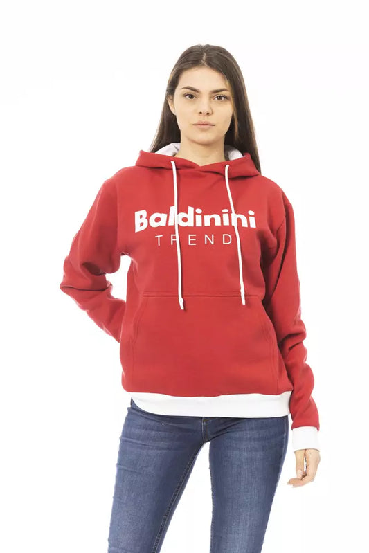 Baldinini Trend Damen-Hoodie aus roter Baumwolle