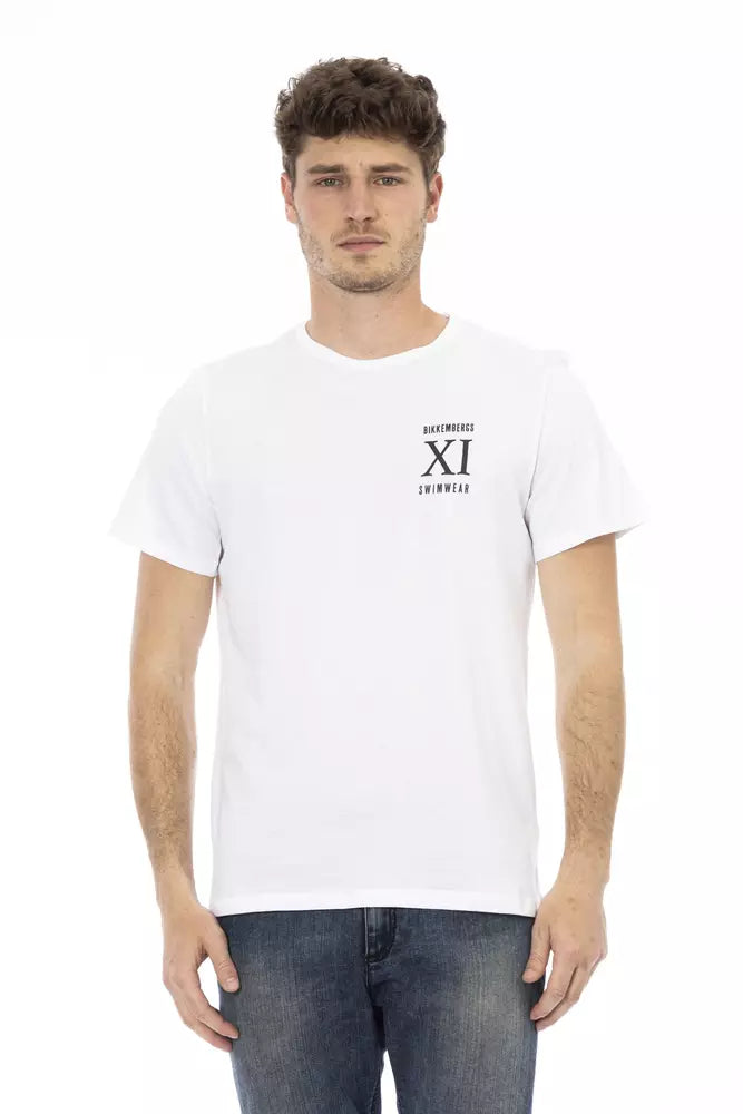 Bikkembergs Weißes Baumwoll-T-Shirt für Herren