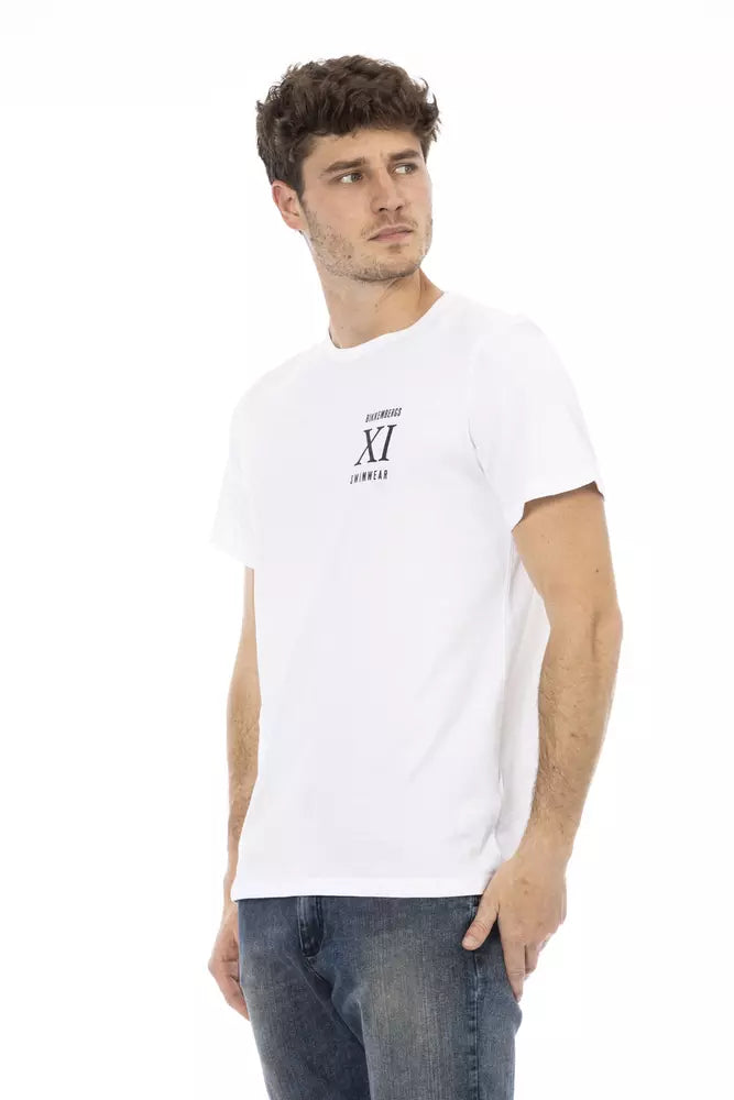 Bikkembergs Weißes Baumwoll-T-Shirt für Herren